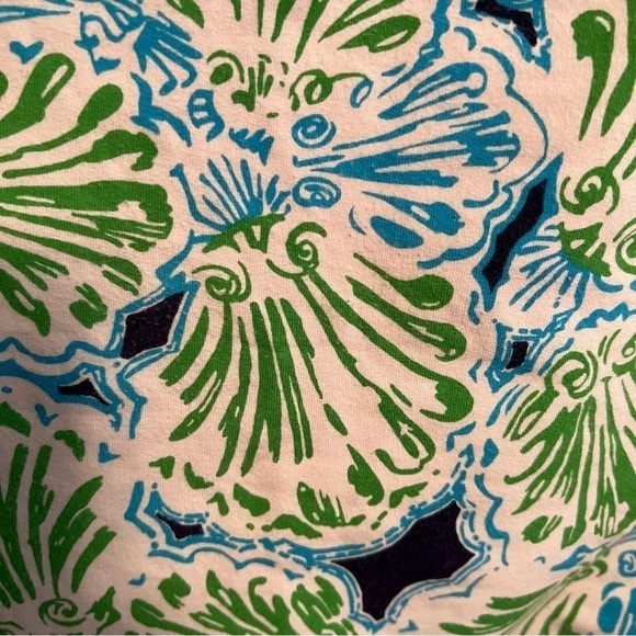 Lilly Pulitzer French Terry 3/4 Sleeve Boat Neck Shell Print Dress Size M - Picture 9 of 9